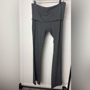 Striped Black and White Women's Fold Over Pants